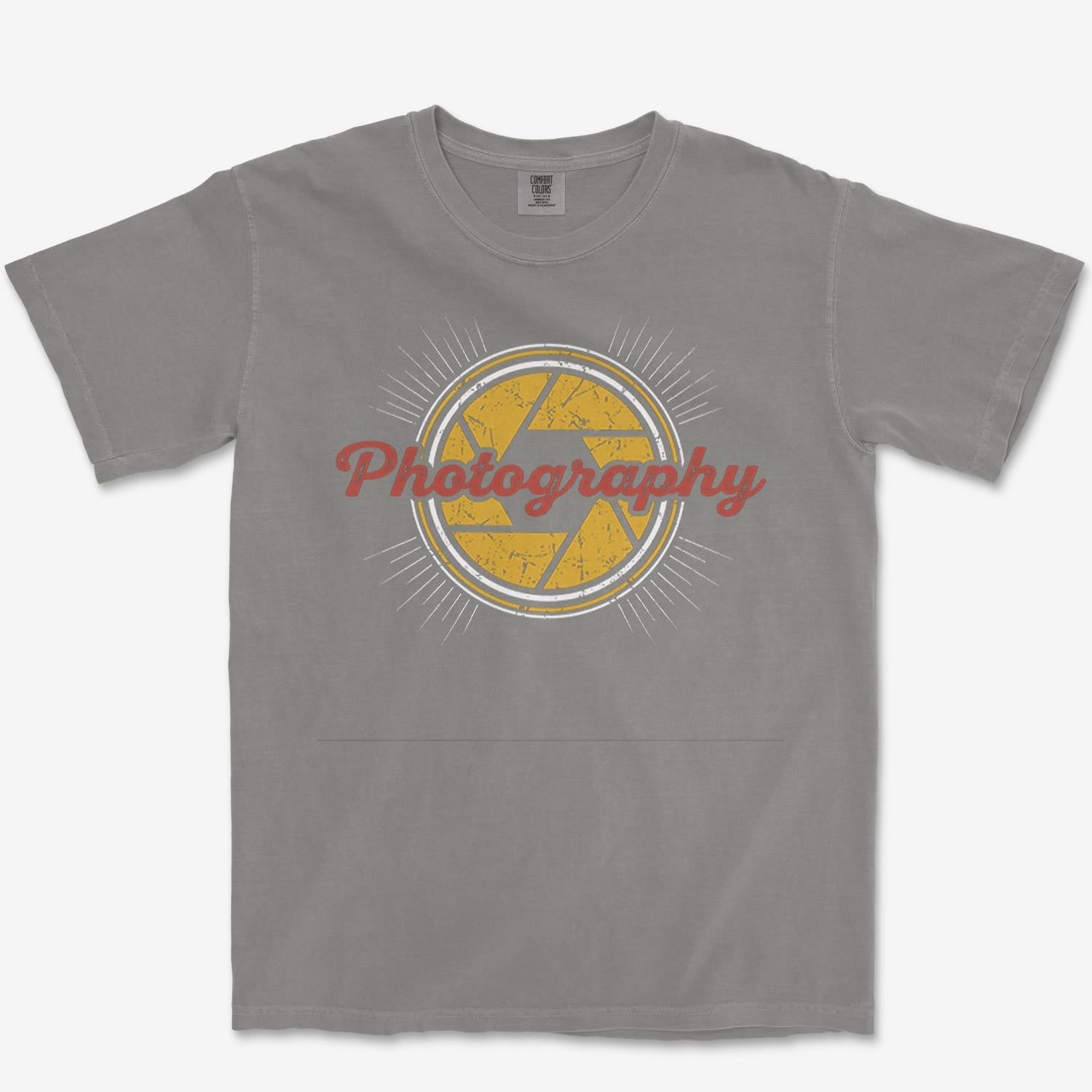 T-Shirt Grey / S Photography Retro Heavyweight Tee