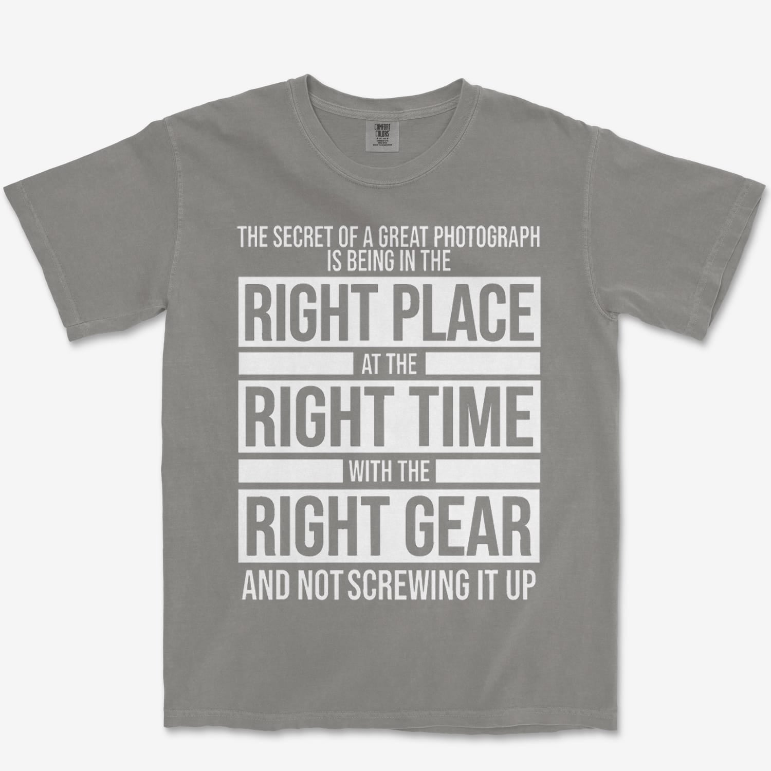 T-Shirt Grey / S Right Place Heavyweight Tee