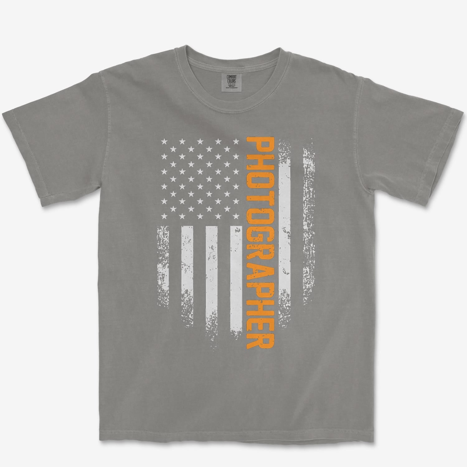 T-Shirt Grey / S USA Photographer Heavyweight Tee