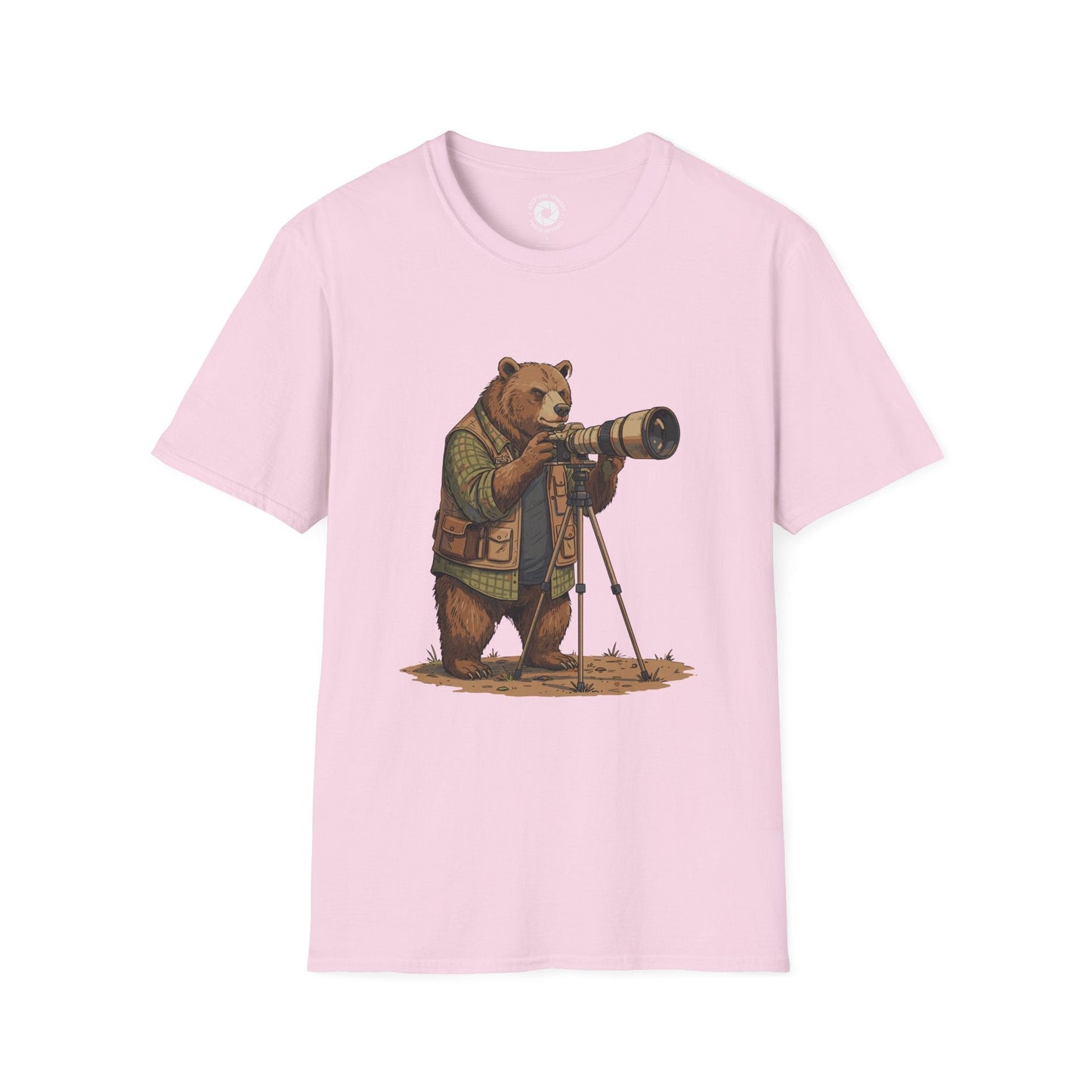 T-Shirt Light Pink / S Bear Photographer T-Shirt