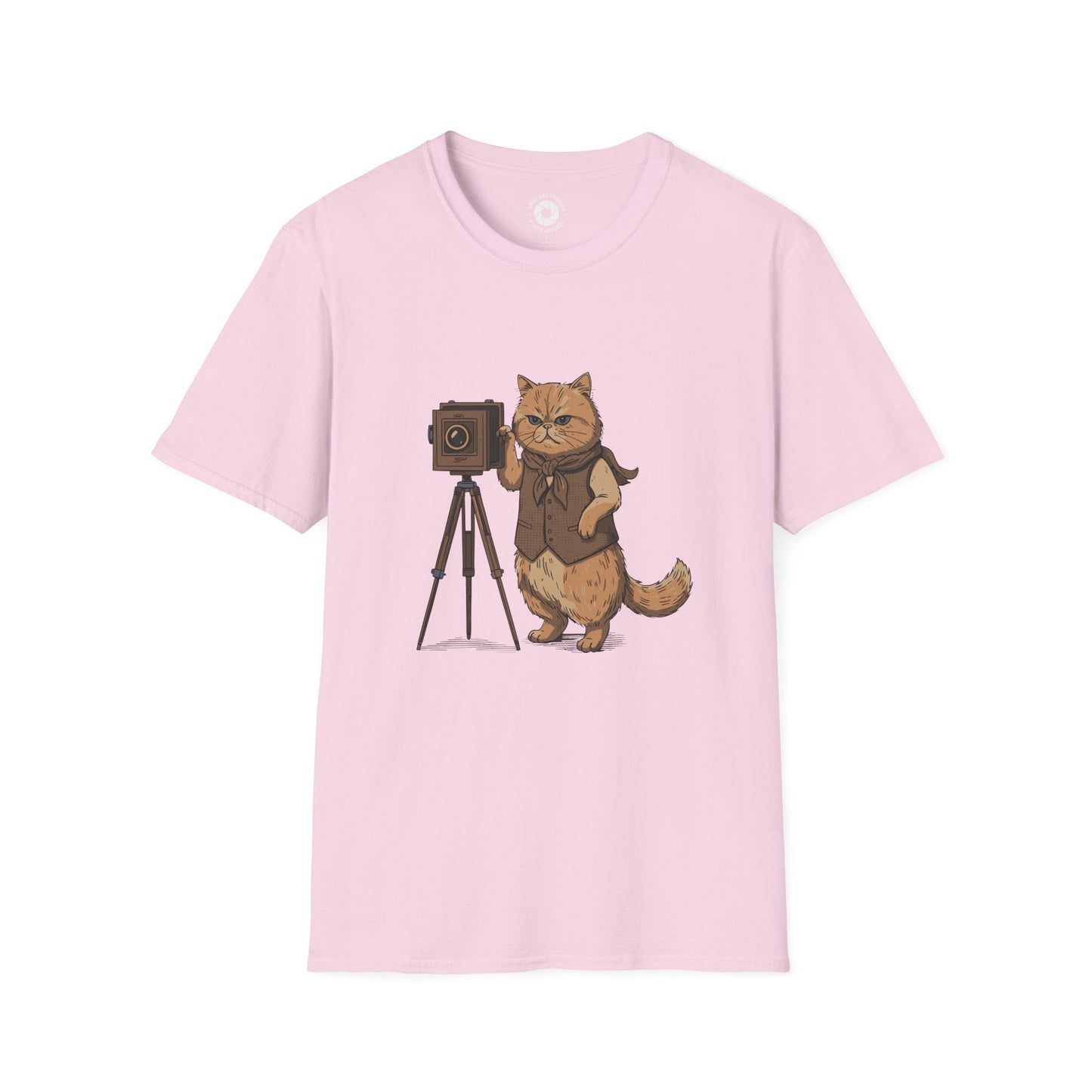 T-Shirt Light Pink / S Cat Photographer T-Shirt