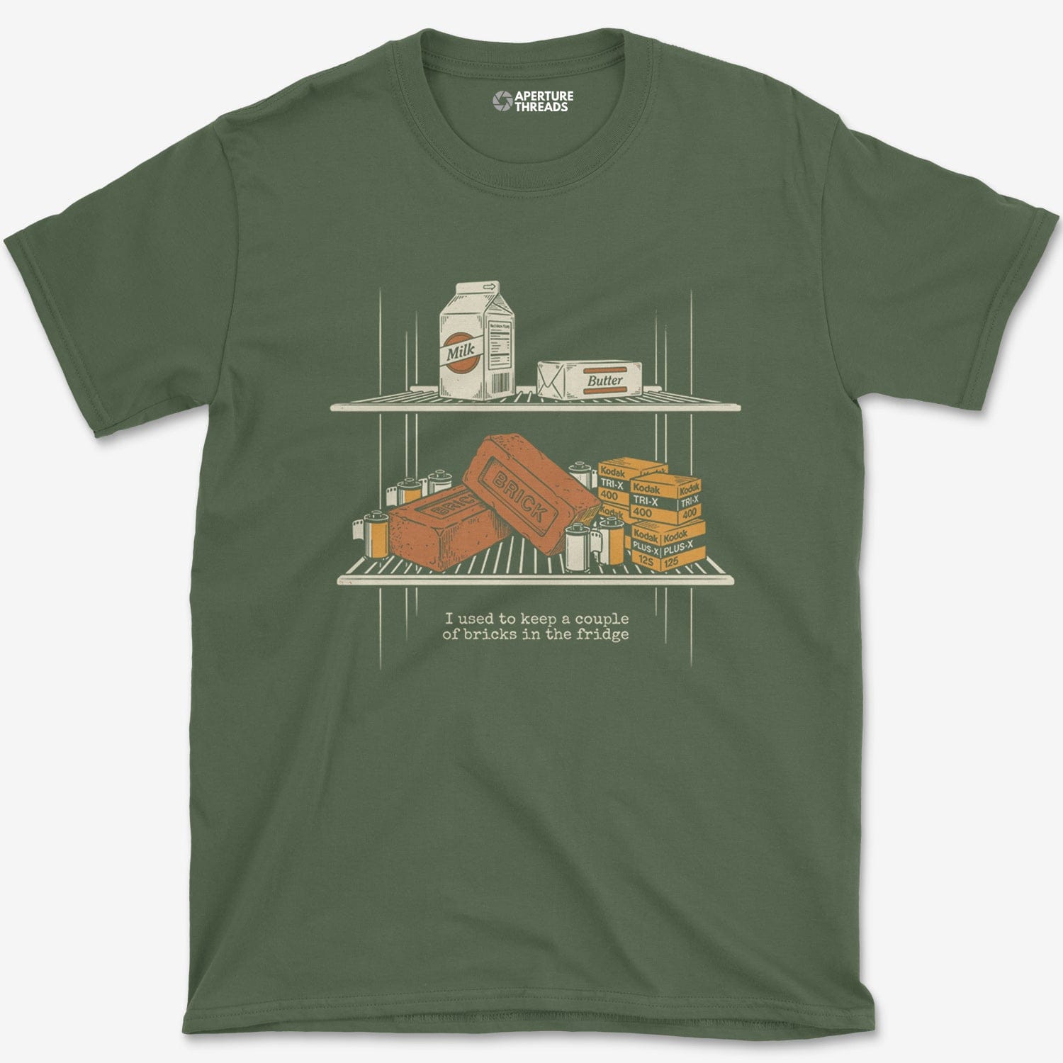 T-Shirt Military Green / S Bricks Fridge Gfx T-Shirt