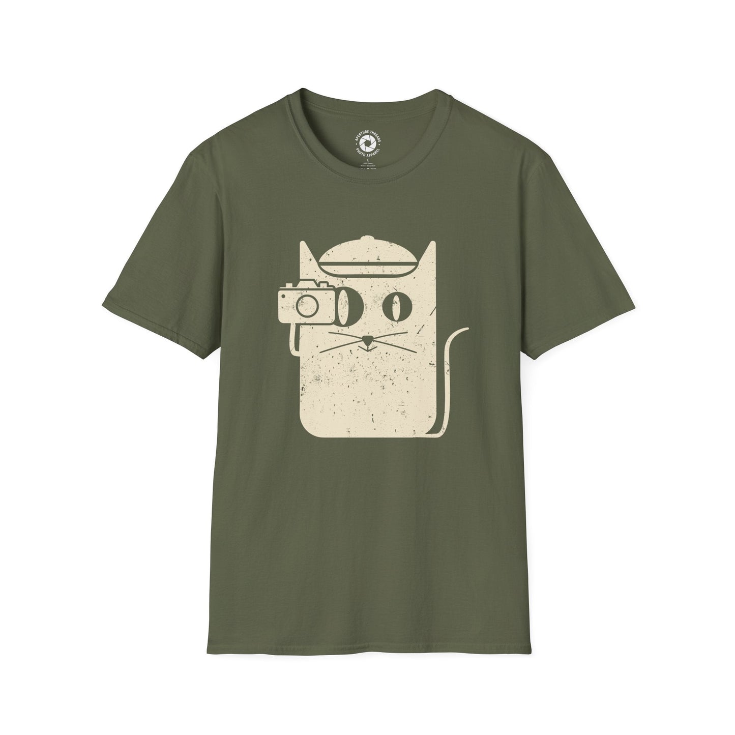 T-Shirt Military Green / S Cat Camera T-Shirt