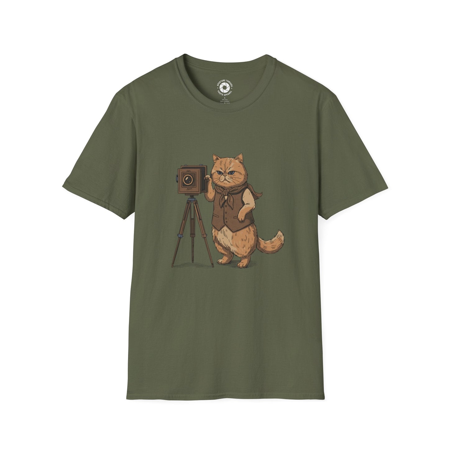 T-Shirt Military Green / S Cat Photographer T-Shirt