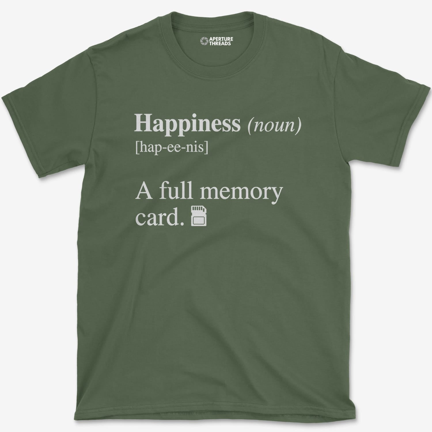 T-Shirt Military Green / S Happiness Card T-Shirt