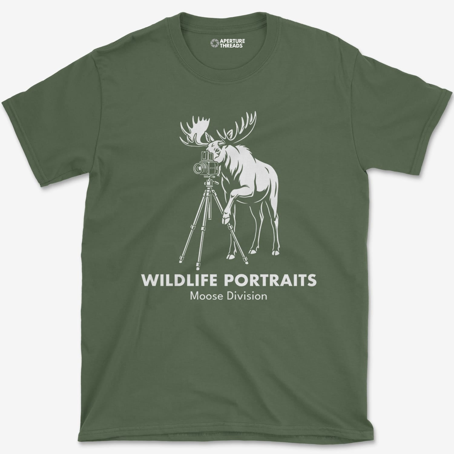 T-Shirt Military Green / S Moose Portraits T-Shirt
