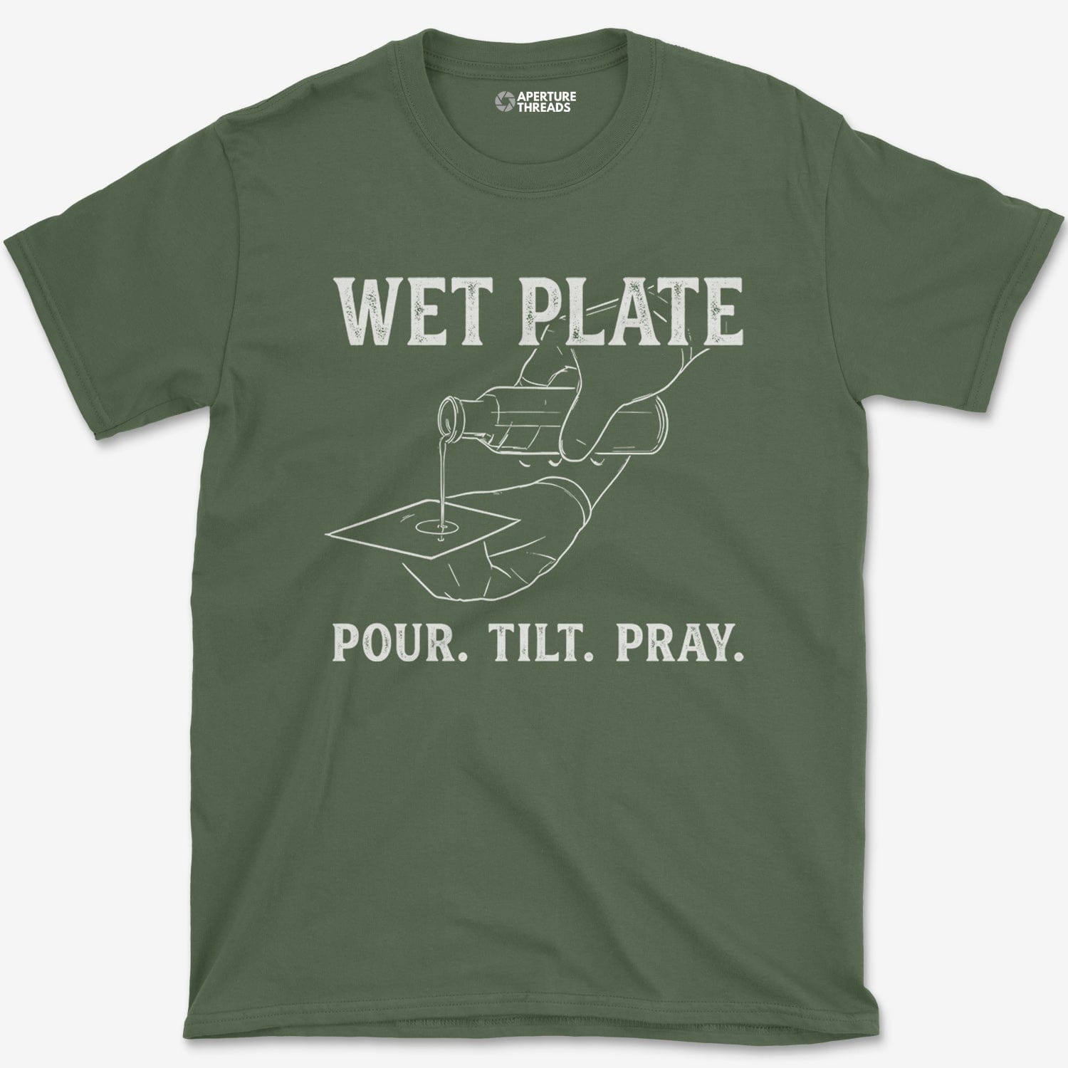 T-Shirt Military Green / S Pour. Tilt. Pray. T-Shirt