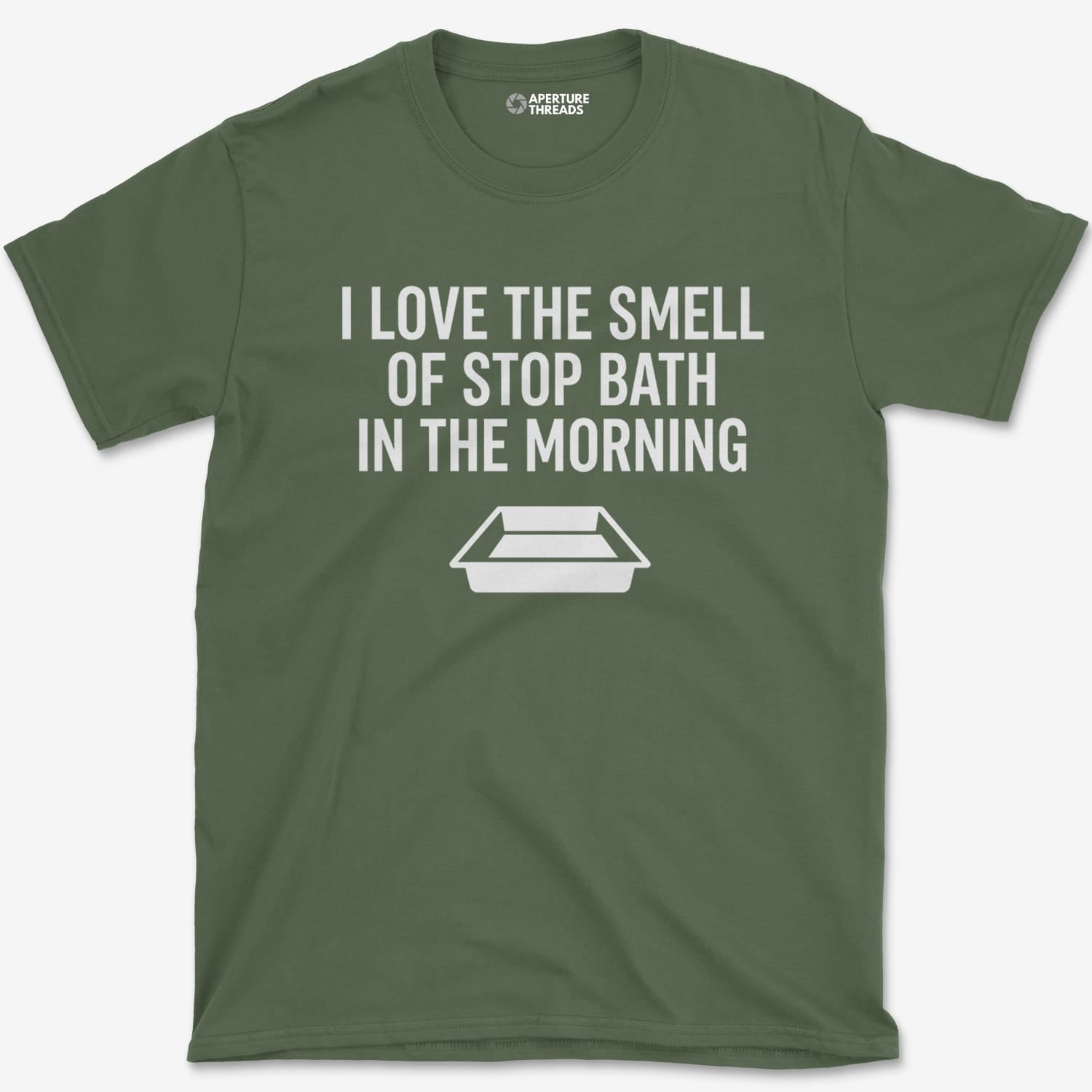 T-Shirt Military Green / S Stop Bath Morning T-Shirt