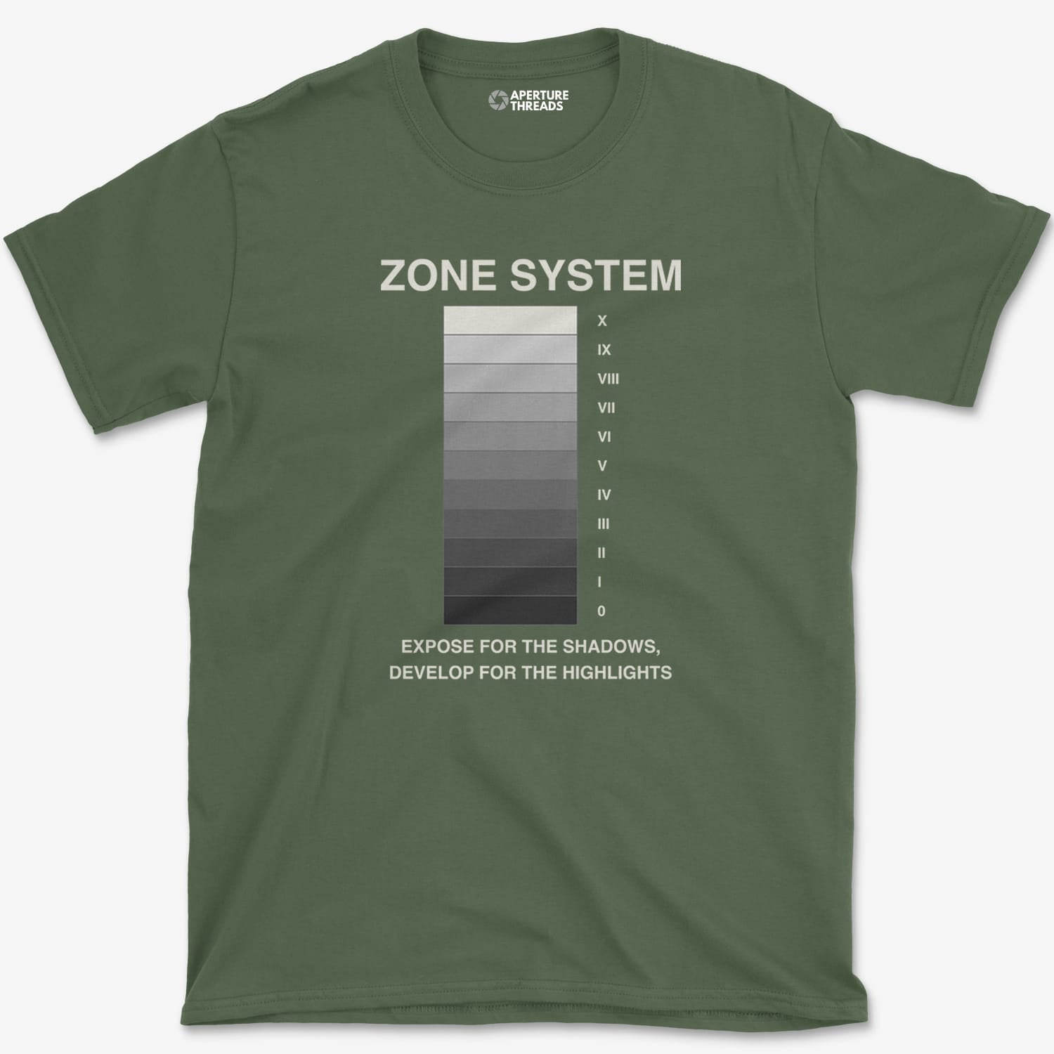 T-Shirt Military Green / S Zone Vertical Scale T-Shirt