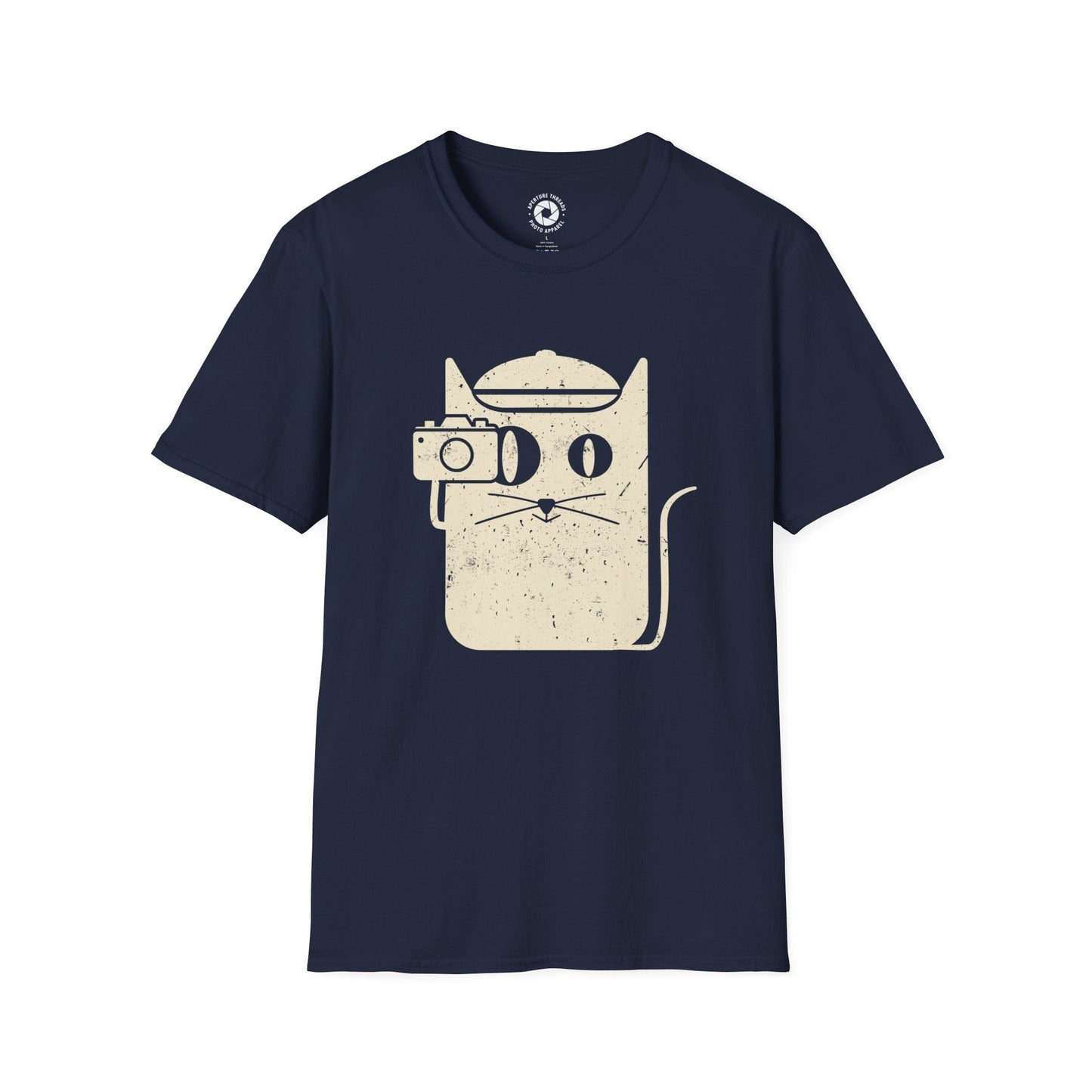 T-Shirt Navy / S Cat Camera T-Shirt