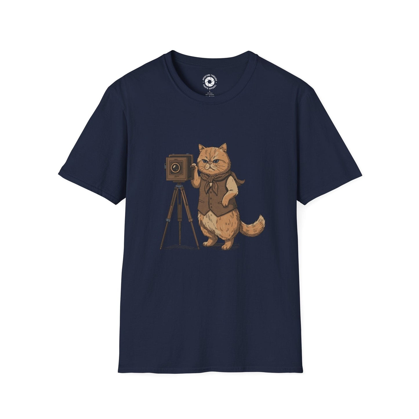 T-Shirt Navy / S Cat Photographer T-Shirt