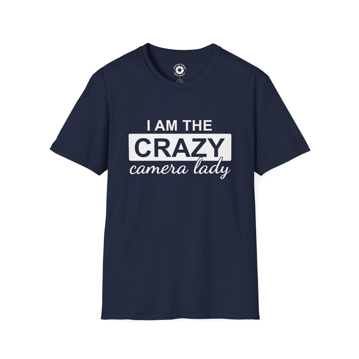 T-Shirt Navy / S Crazy Camera Lady T-Shirt