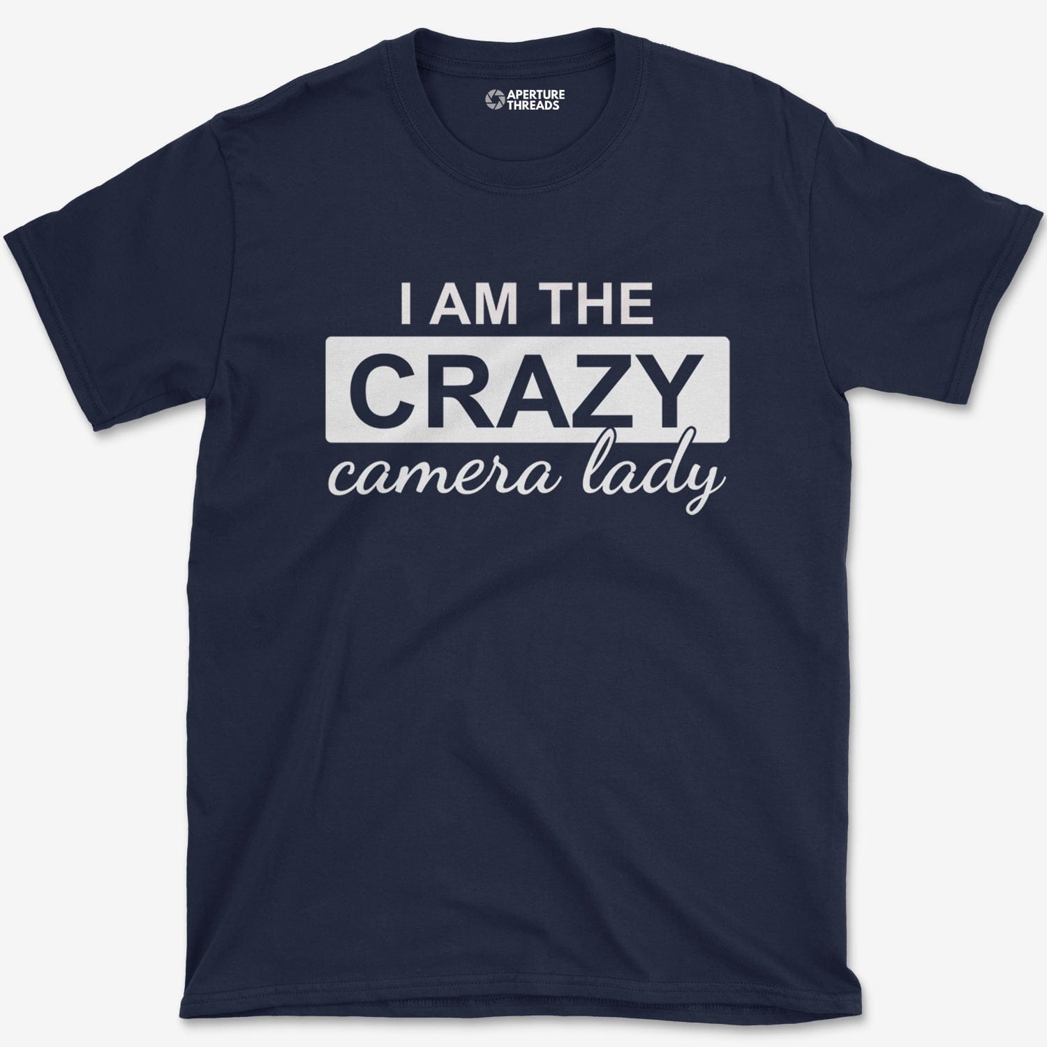 T-Shirt Navy / S Crazy Camera Lady T-Shirt