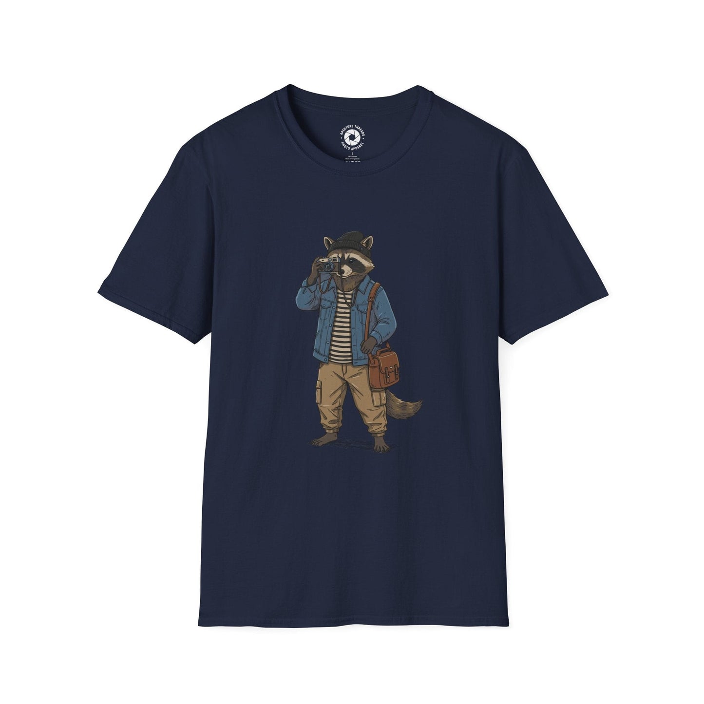 T-Shirt Navy / S Racoon Photographer T-Shirt