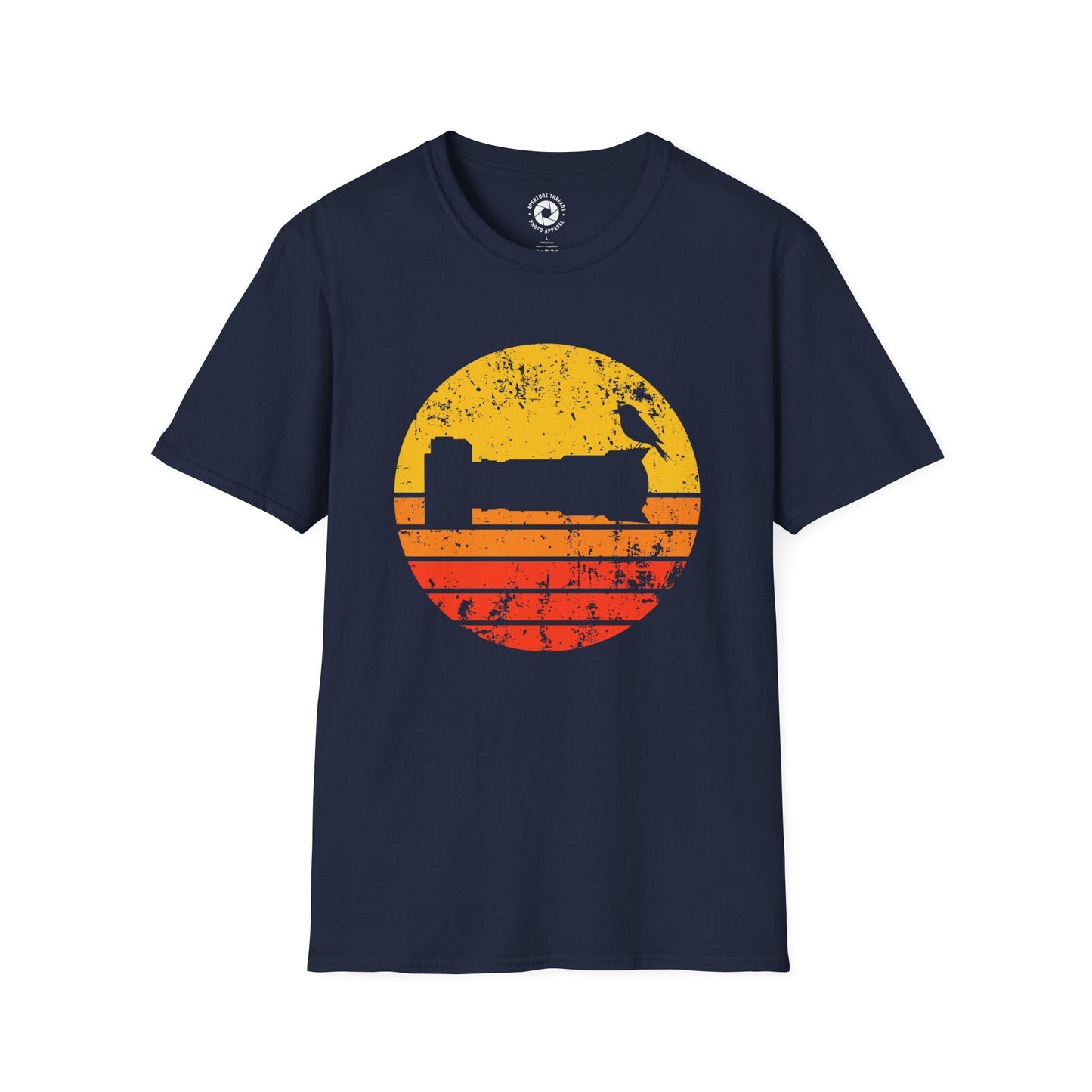 T-Shirt Navy / S Sunset Bird Camera T-Shirt