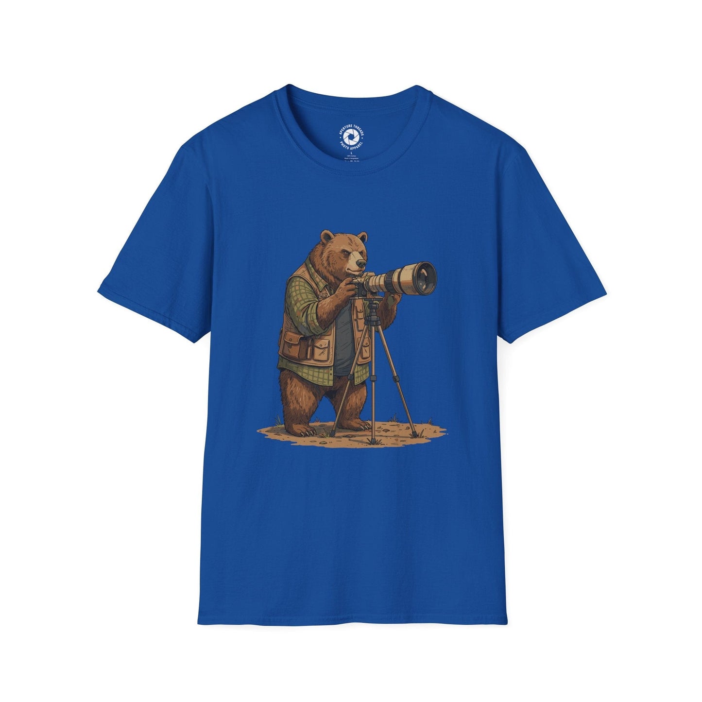 T-Shirt Royal / S Bear Photographer T-Shirt