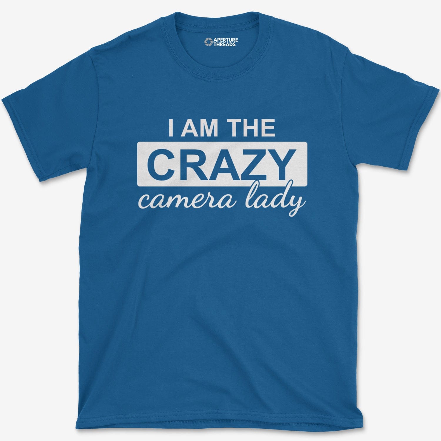 T-Shirt Royal / S Crazy Camera Lady T-Shirt