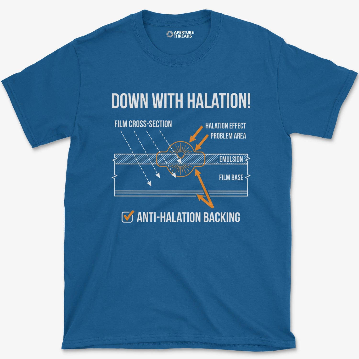 T-Shirt Royal / S Down With Halation T-Shirt