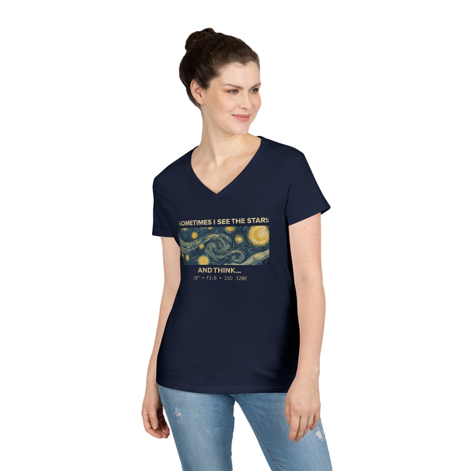 Custom - Ladies' V-Neck T-Shirt - See The Stars