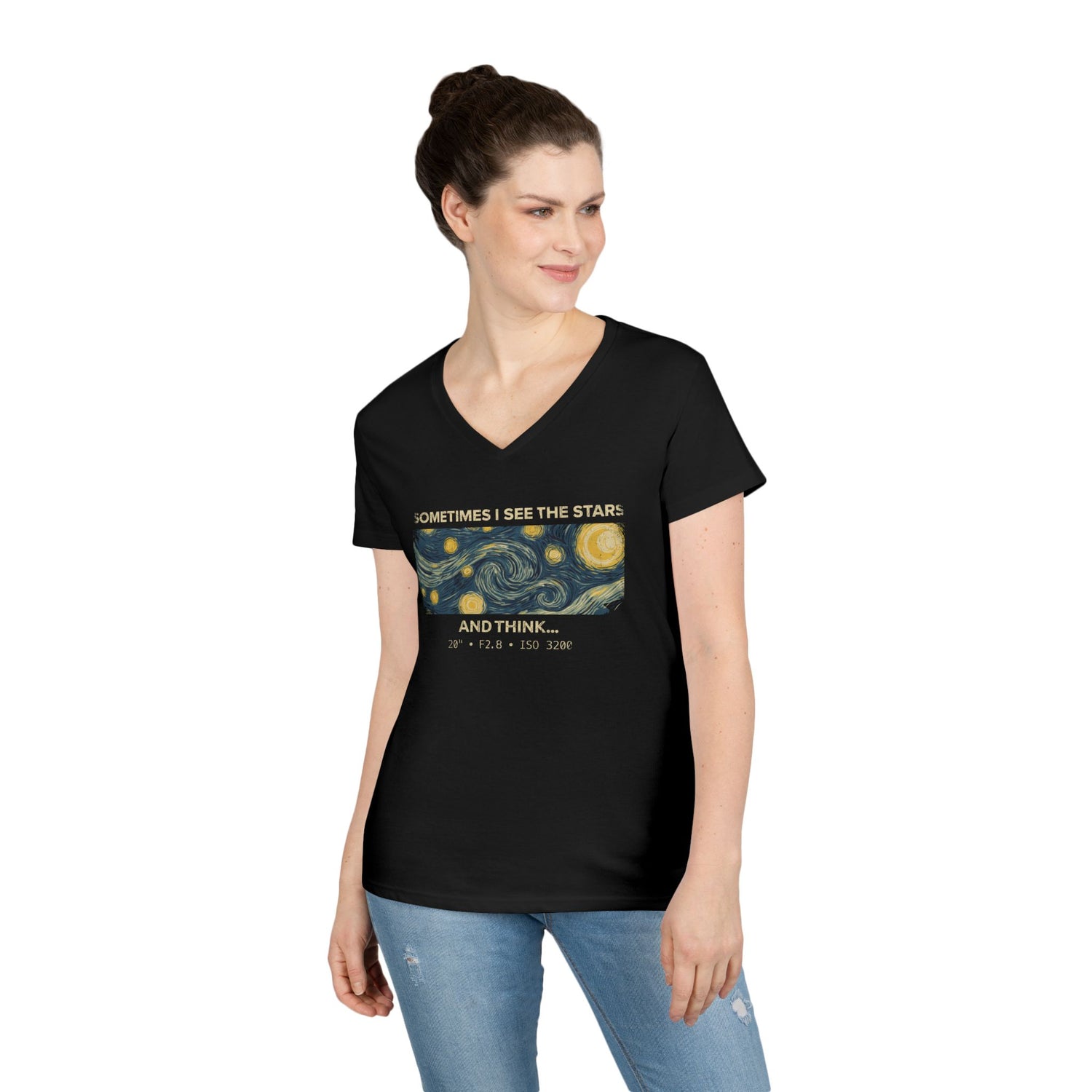 Custom - Ladies' V-Neck T-Shirt - See The Stars