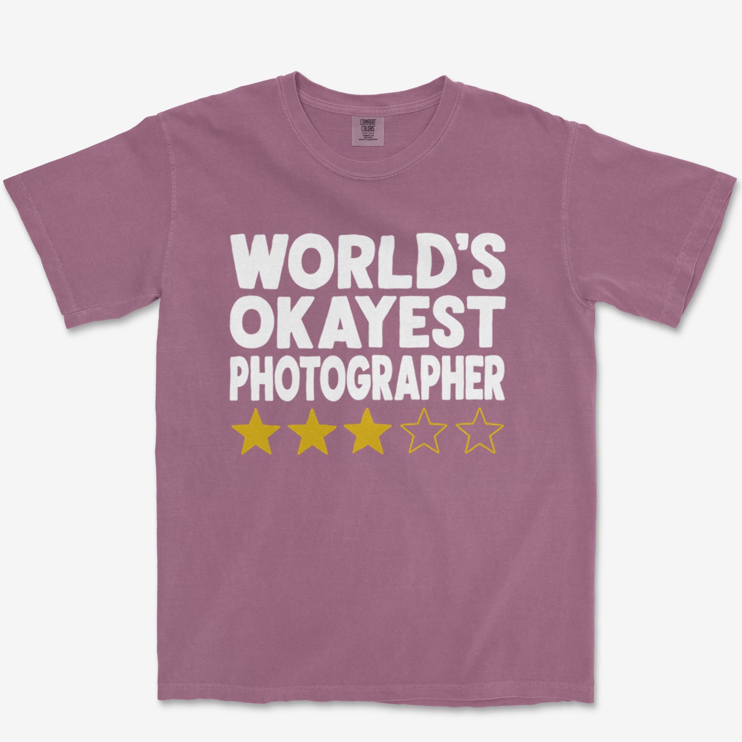 3 Star Photographer Heavyweight Tee