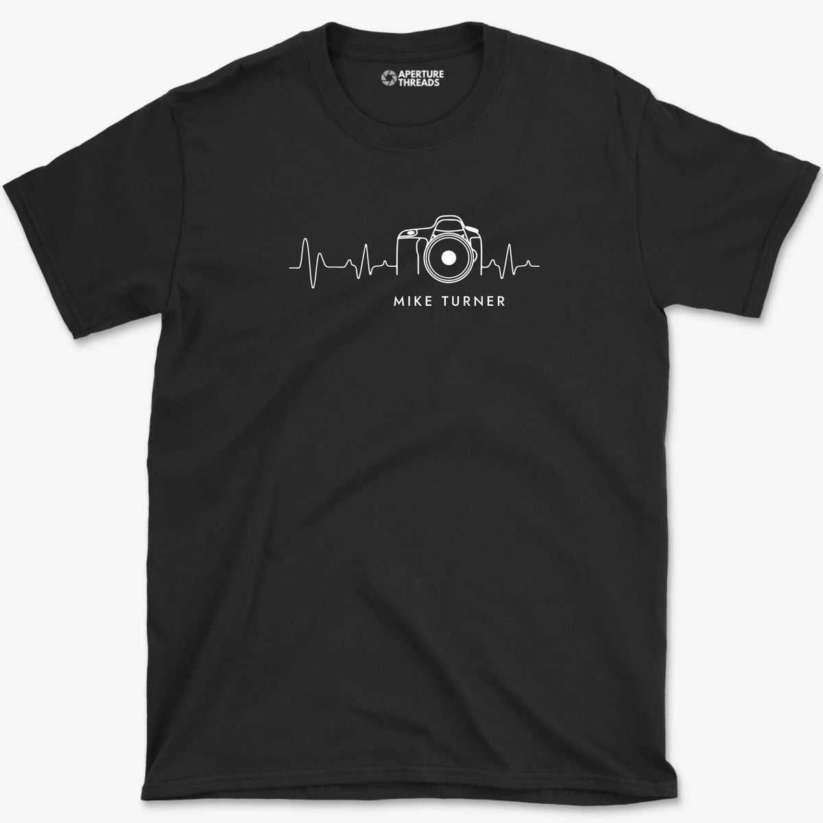Heartbeat Modern Personalized Shirt - Black