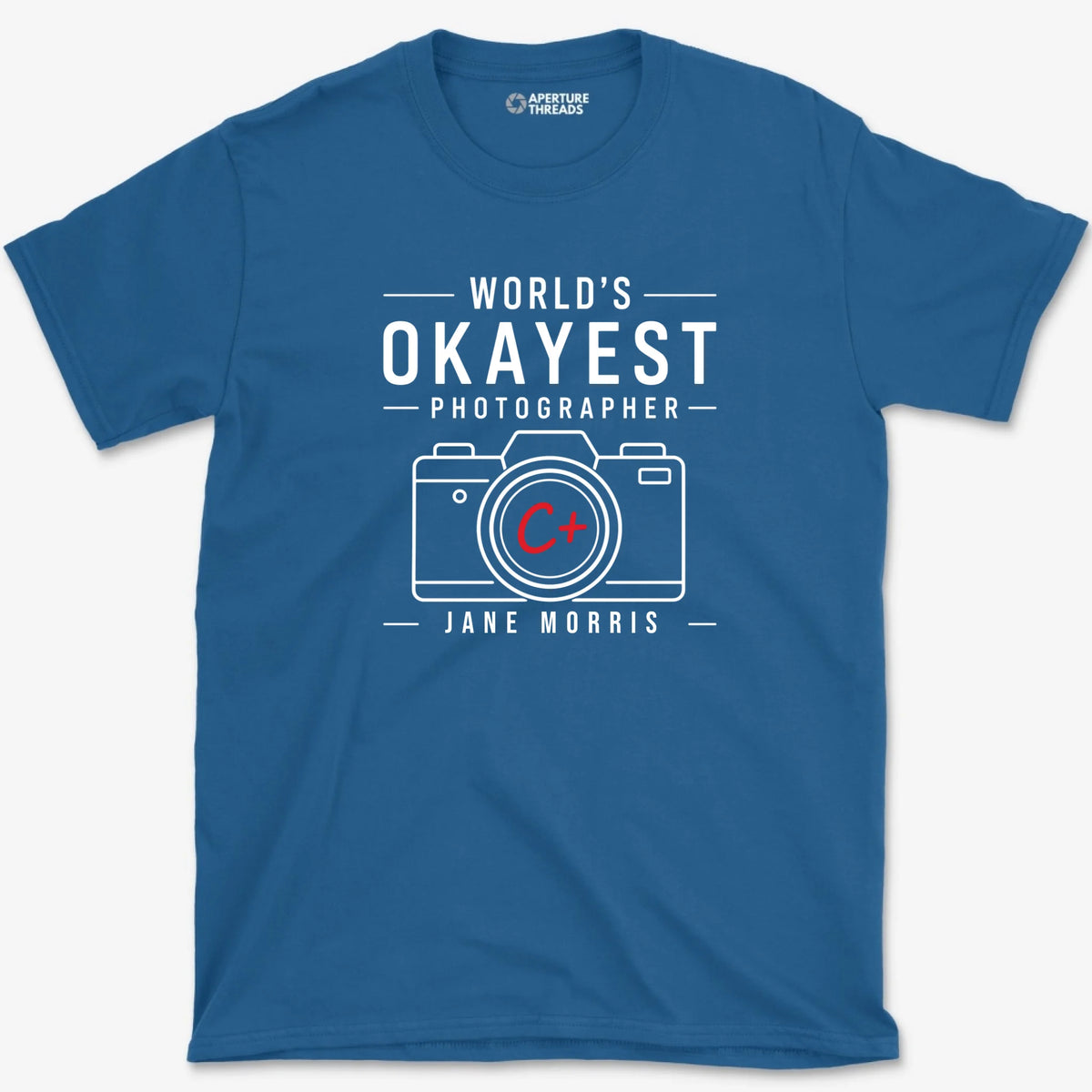 Custom Okayest Photographer Shirt - Royal
