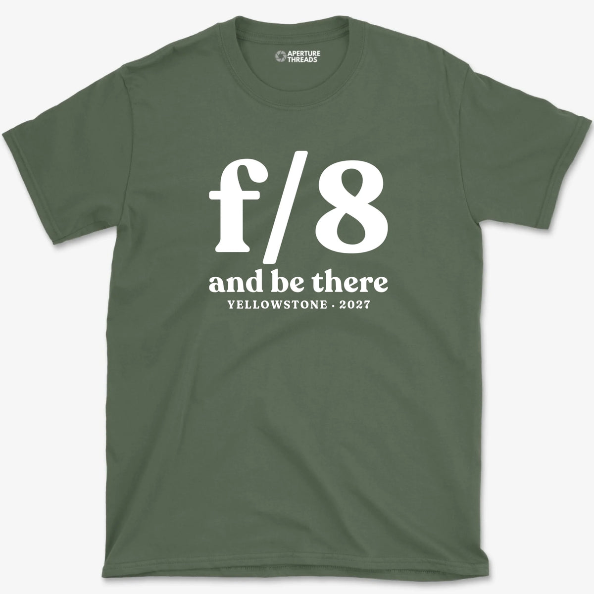 Custom f/8 & Be There Shirt - Military Green