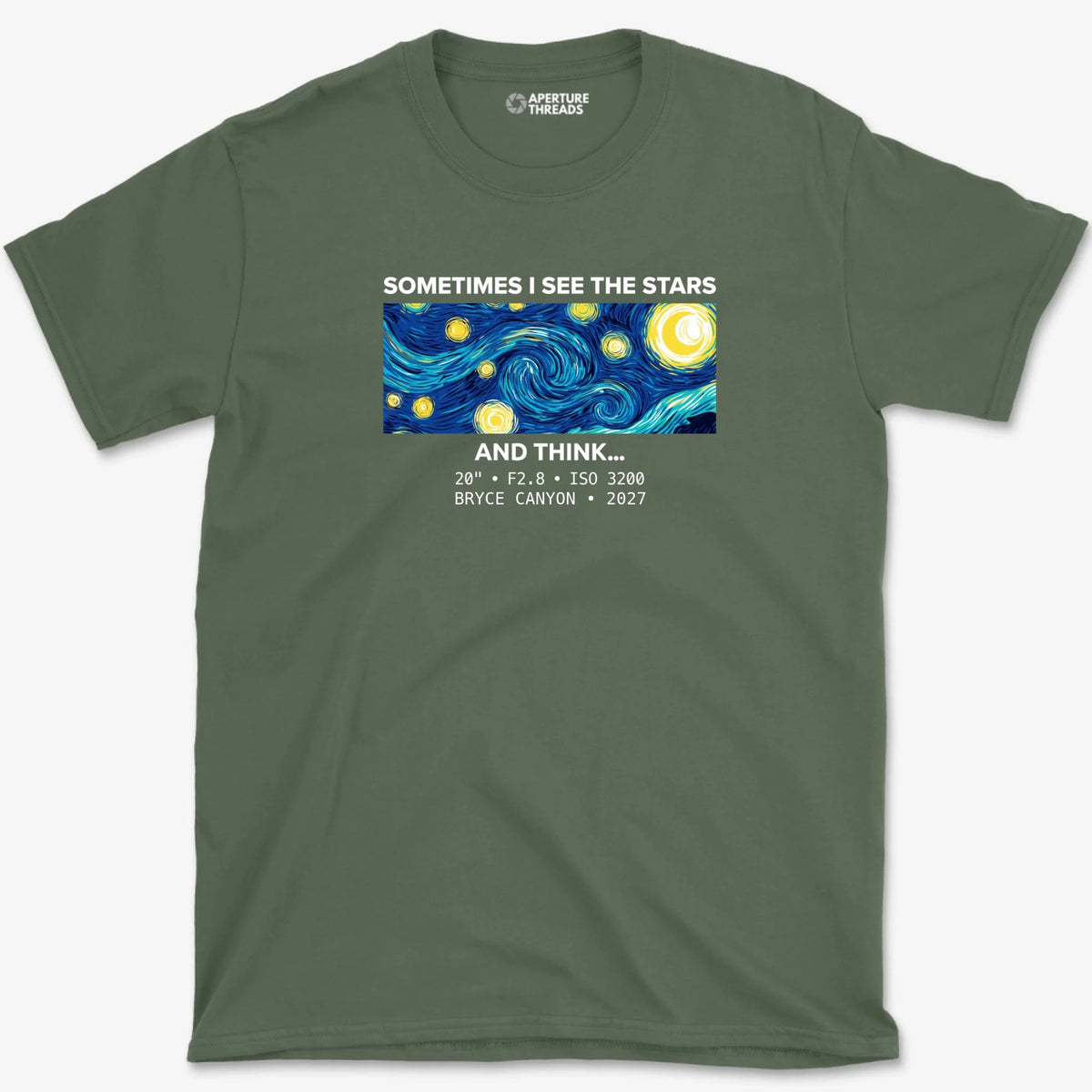 Custom See The Stars Shirt - Military Green