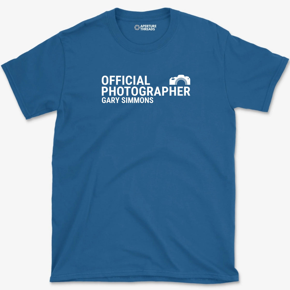 Custom Official Photographer Shirt - Royal