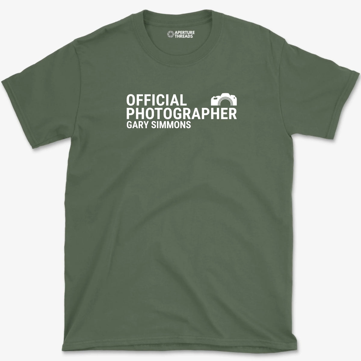 Custom Official Photographer Shirt - Military Green