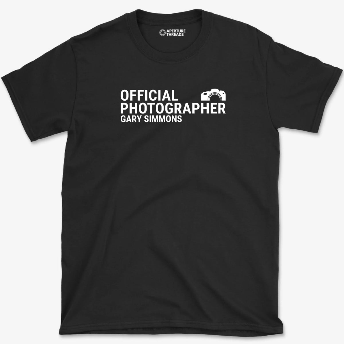 Custom Official Photographer Shirt - Black