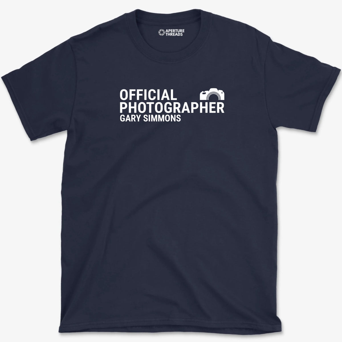Custom Official Photographer Shirt - Navy