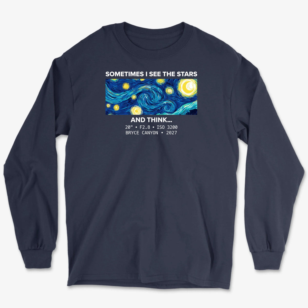 Custom See The Stars Long Sleeve - Navy