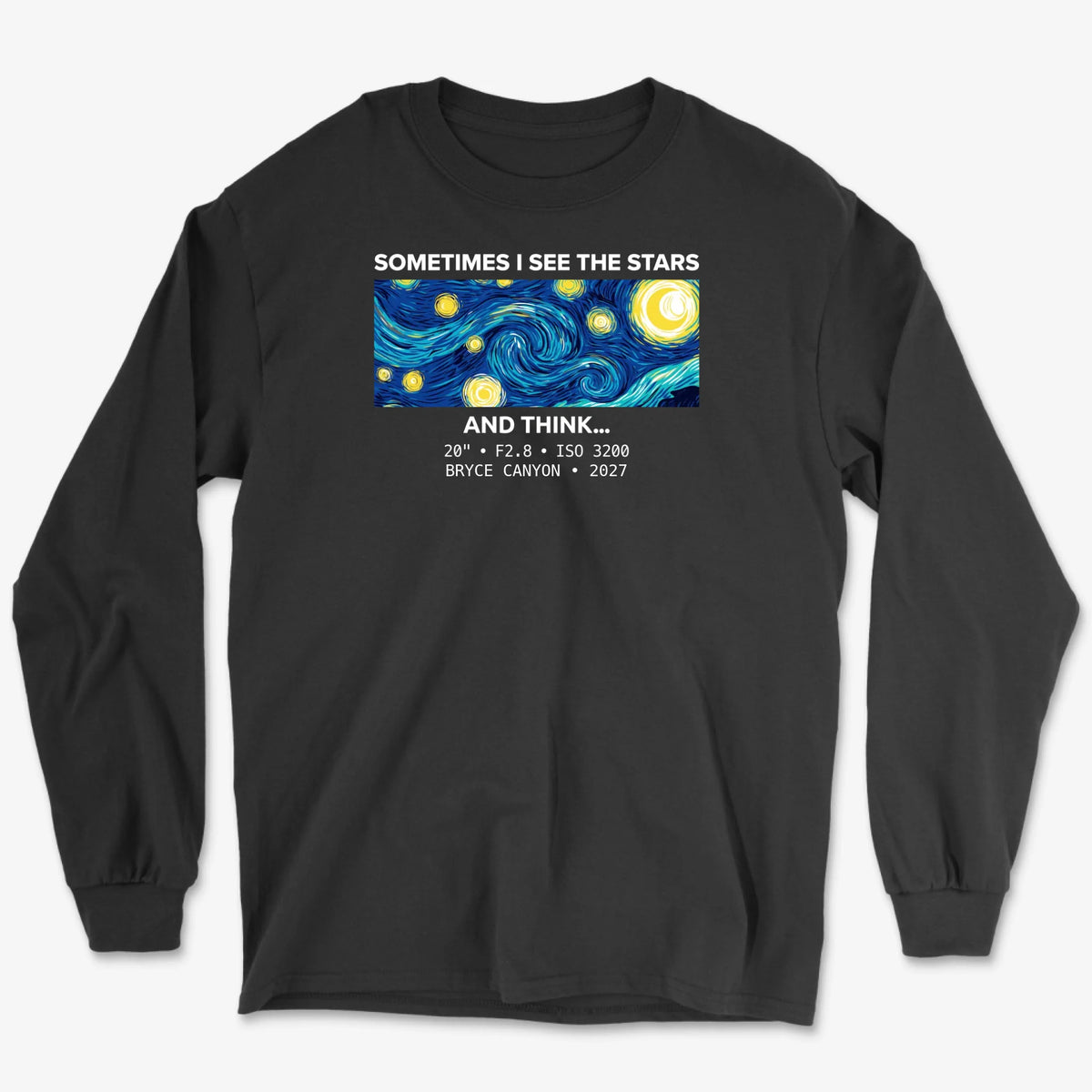Custom See The Stars Long Sleeve - Black