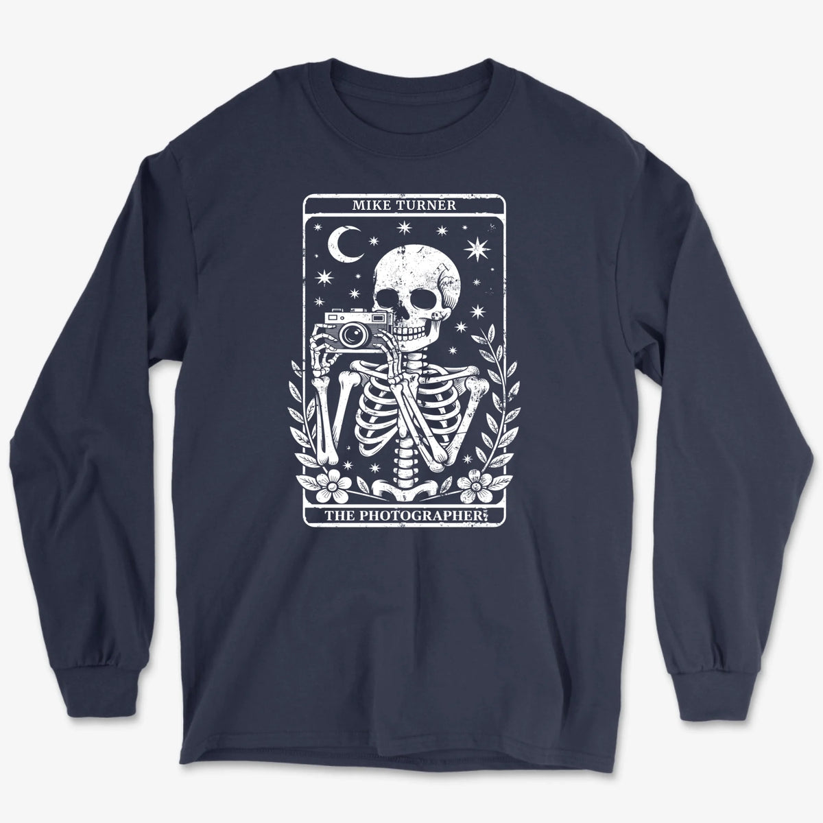 Custom Tarot Photographer Long Sleeve - Navy