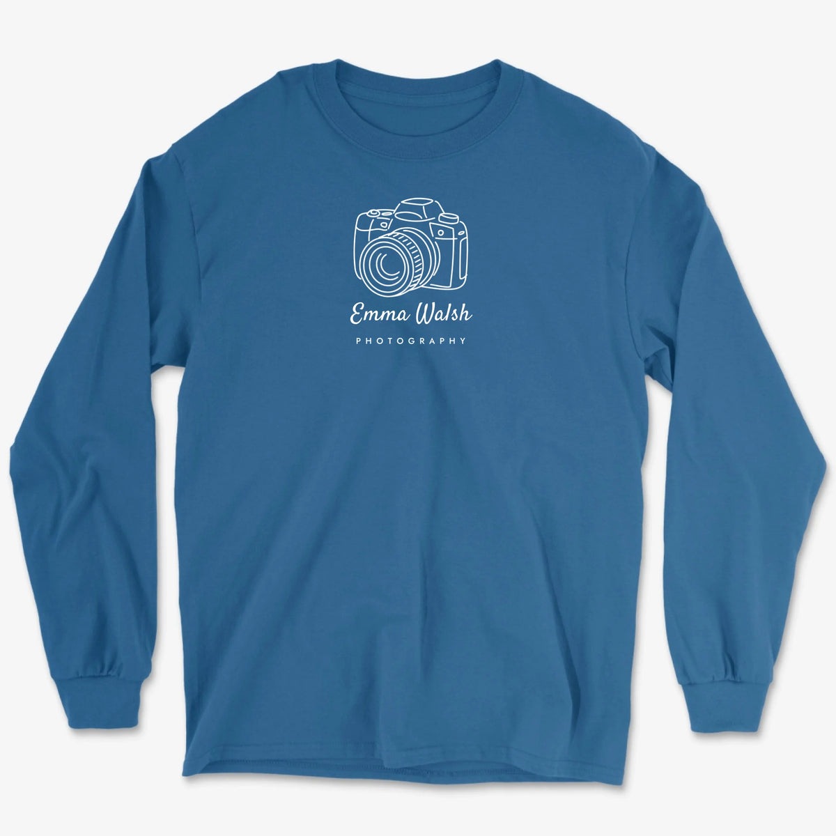Custom Line Camera Long Sleeve - Royal