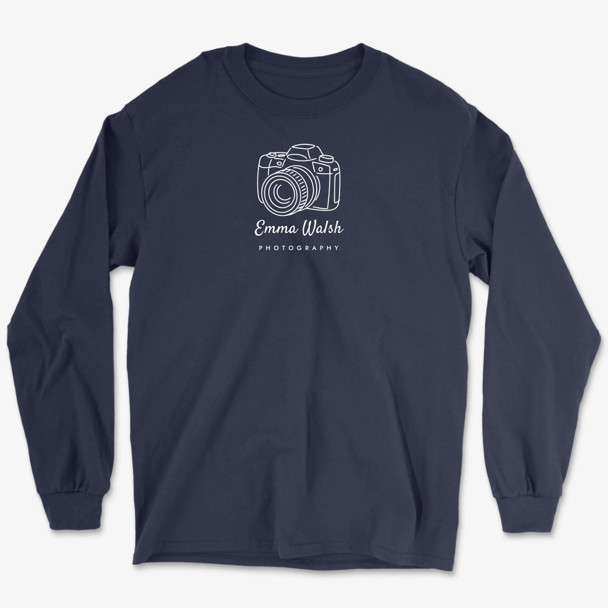 Custom Line Camera Long Sleeve - Navy