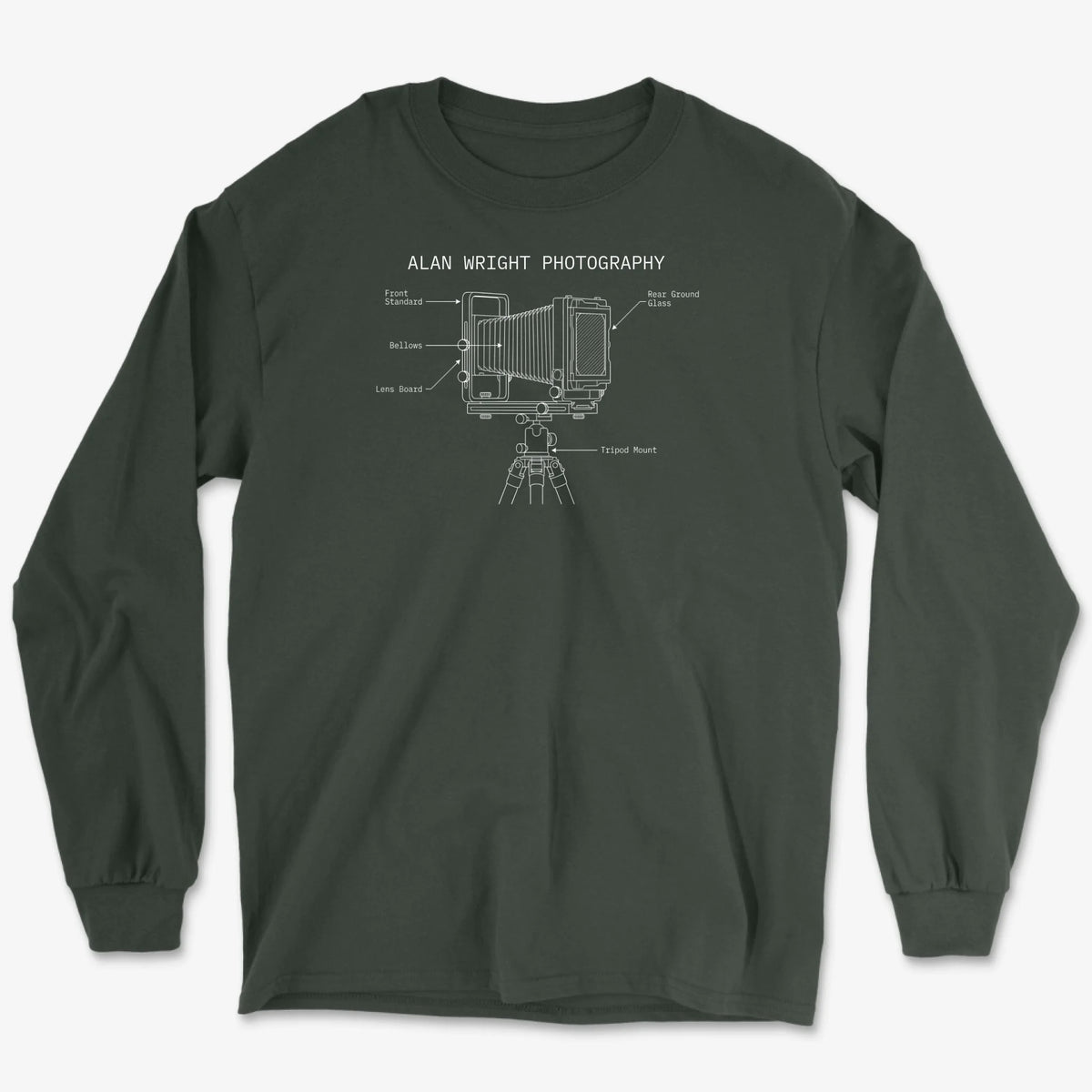 Custom 4x5 Field Camera Long Sleeve - Forest Green