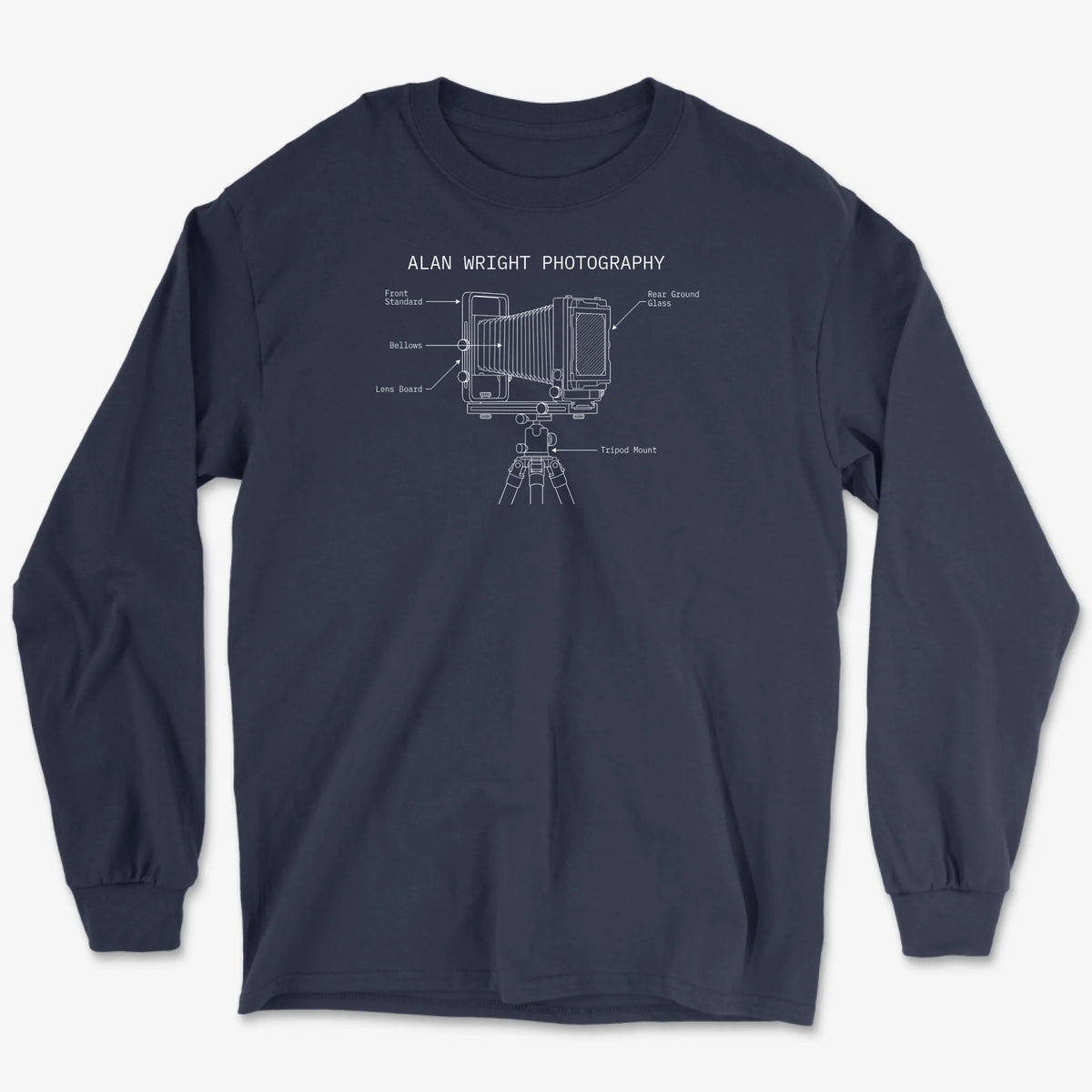 Custom 4x5 Field Camera Long Sleeve - Navy