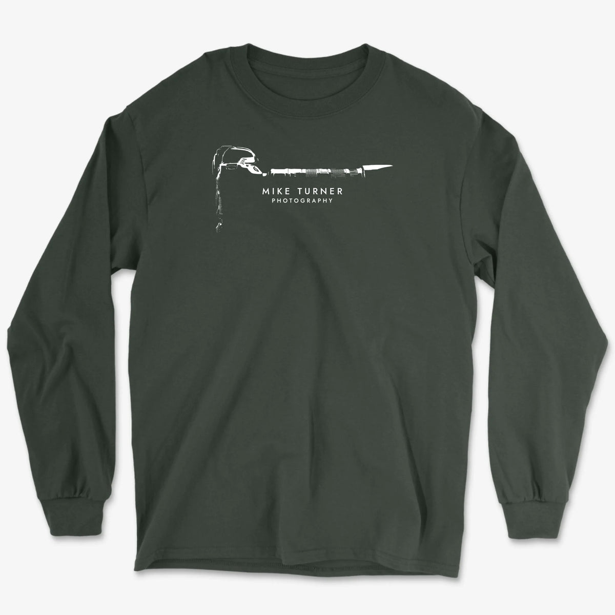 Custom Camera Silhouette Long Sleeve - Forest Green