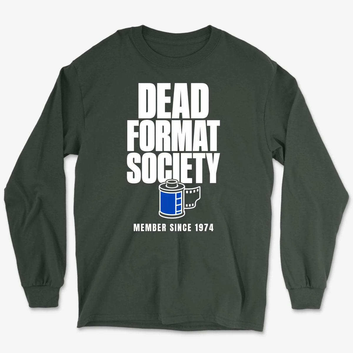 Custom Dead Format Society Long Sleeve - Forest Green