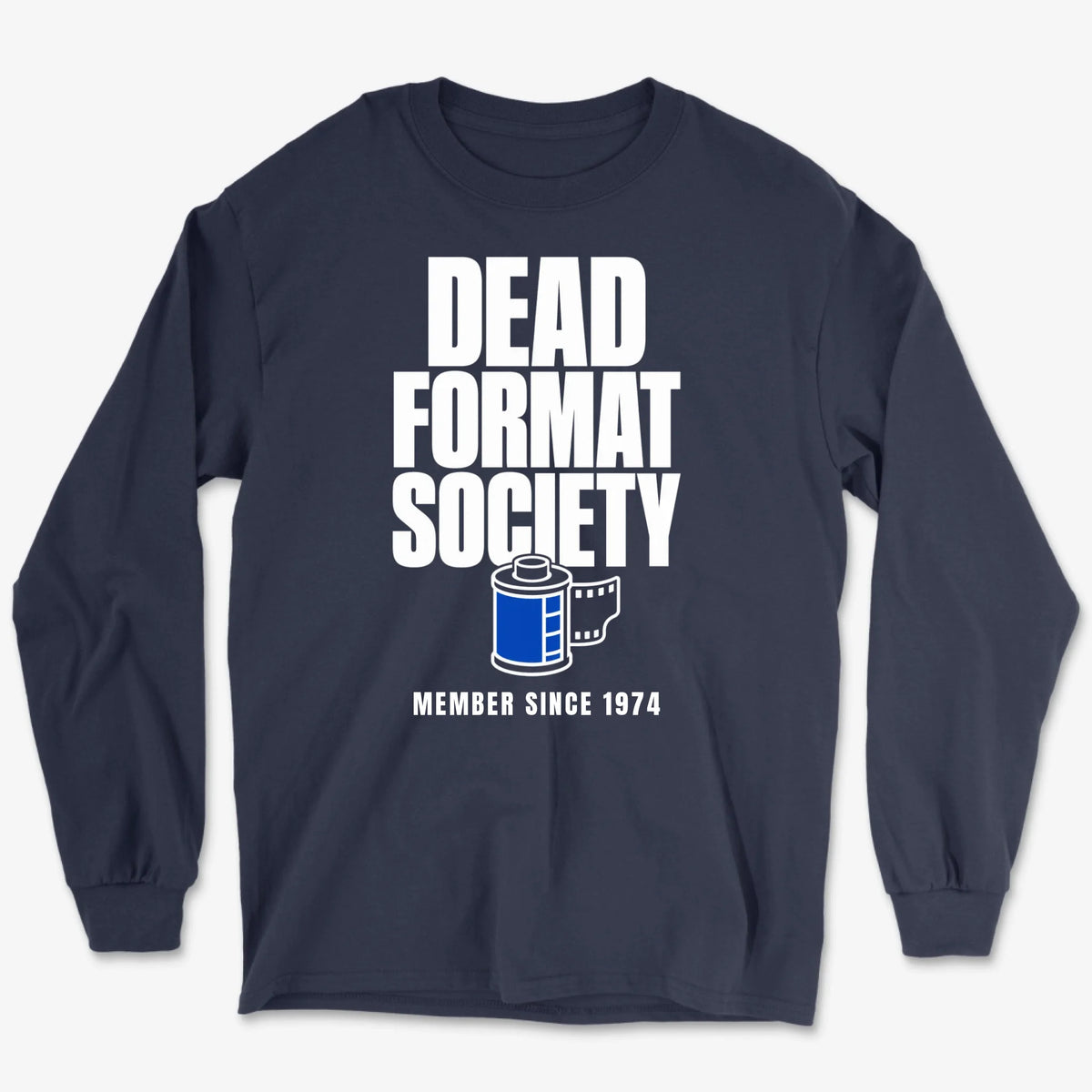 Custom Dead Format Society Long Sleeve - Navy