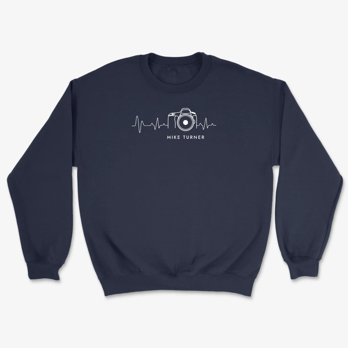 Custom Heartbeat Sweatshirt - Navy