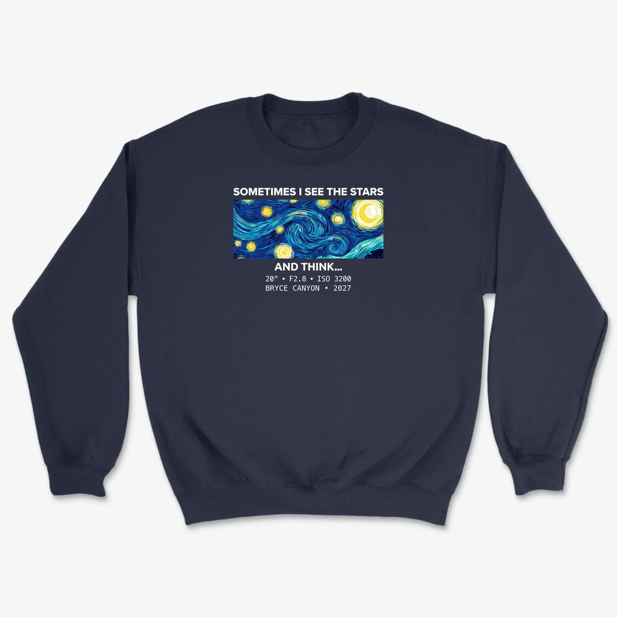Custom See The Stars Sweatshirt - Navy