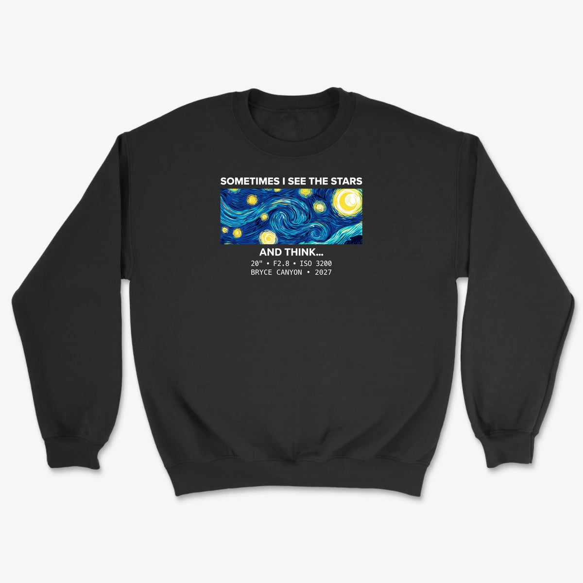 Custom See The Stars Sweatshirt - Black