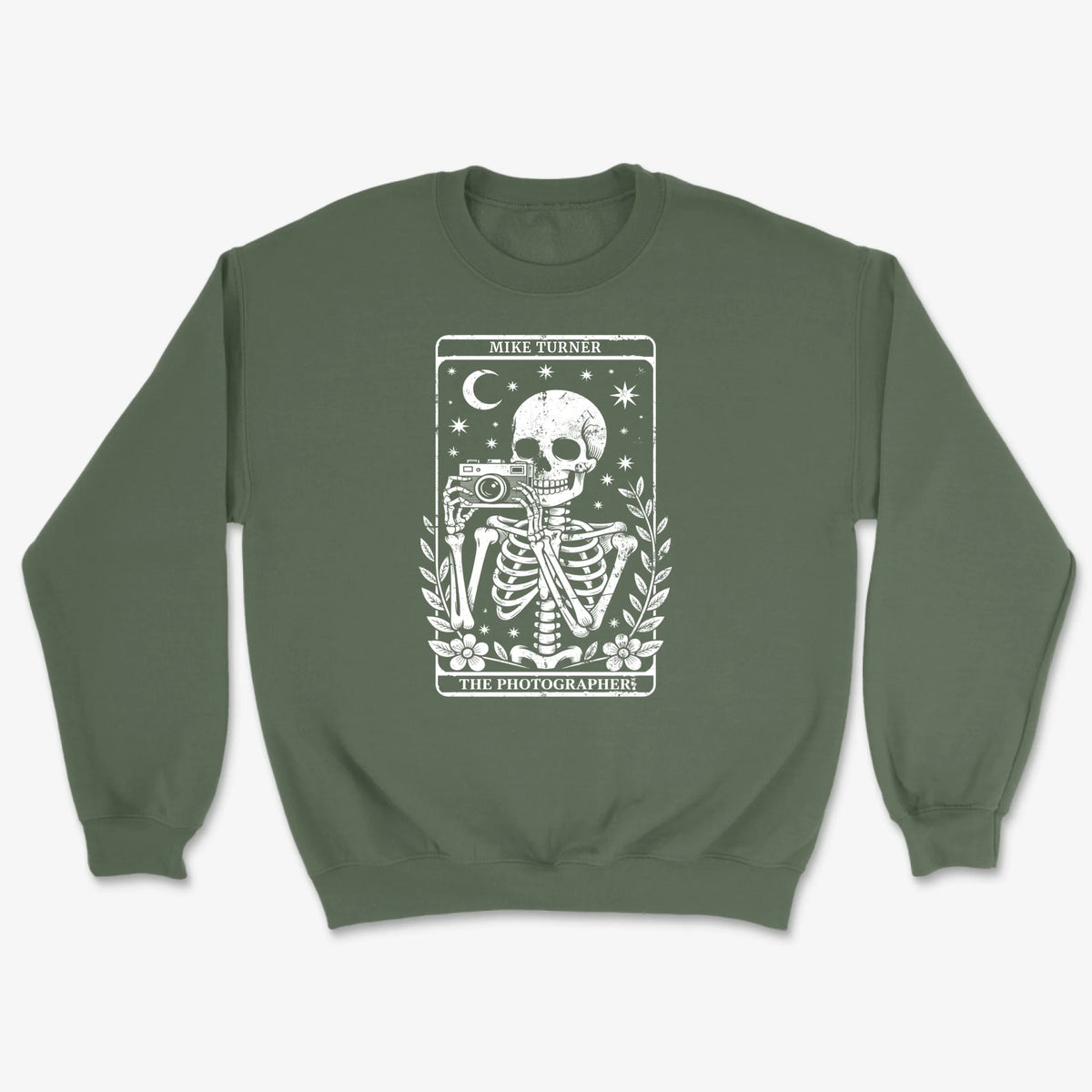 Custom Tarot Photographer Sweatshirt - Military Green