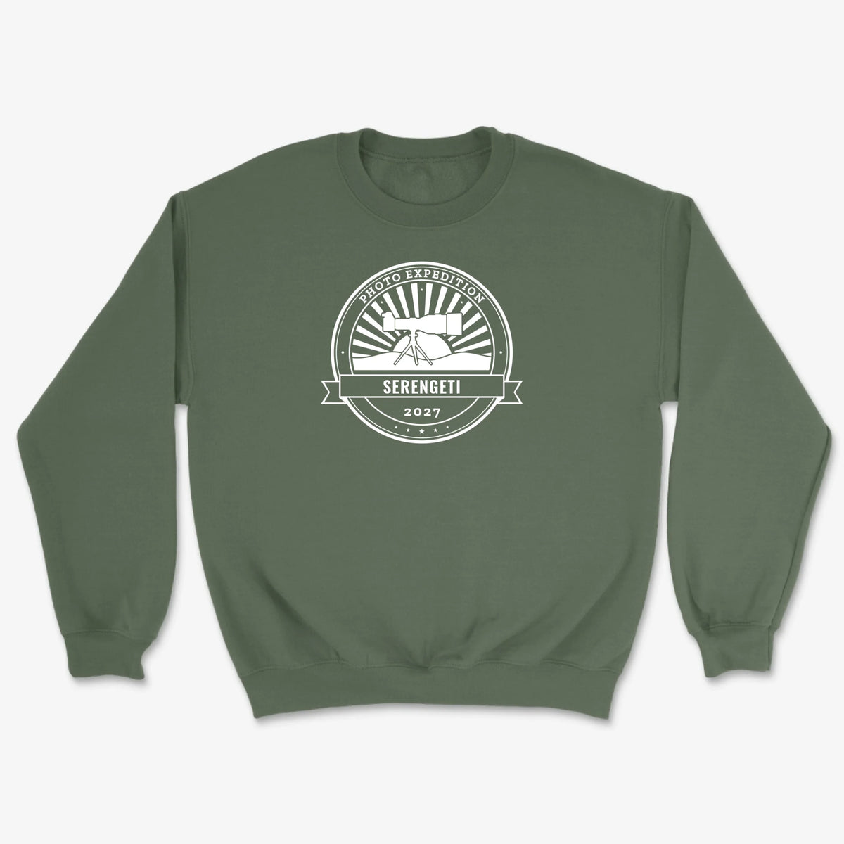 Custom Photo Expedition Sweatshirt - Military Green