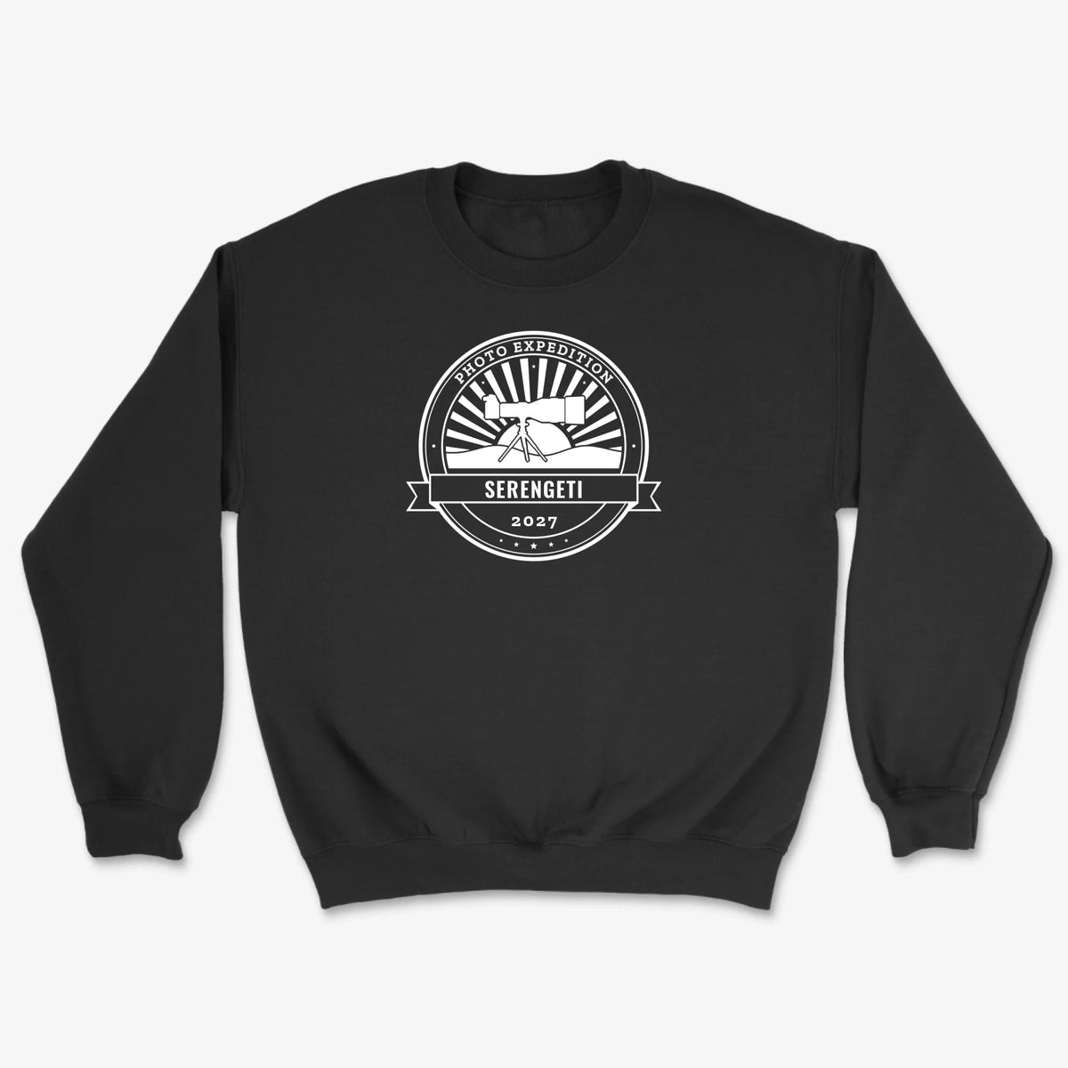 Custom Photo Expedition Sweatshirt - Black