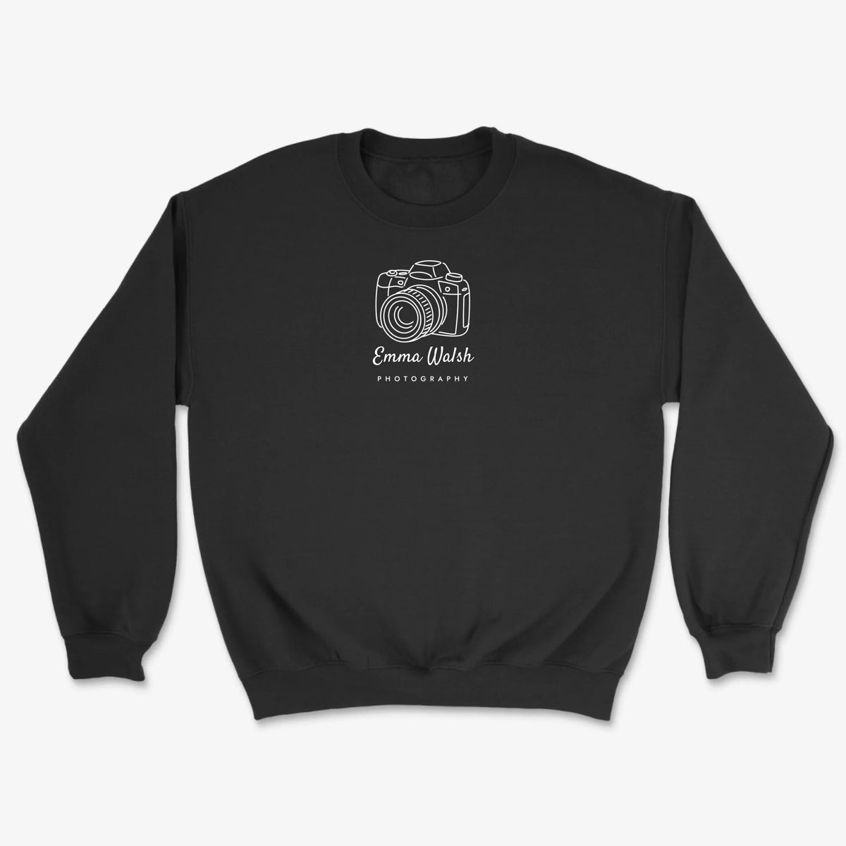 Custom Line Camera Sweatshirt - Black